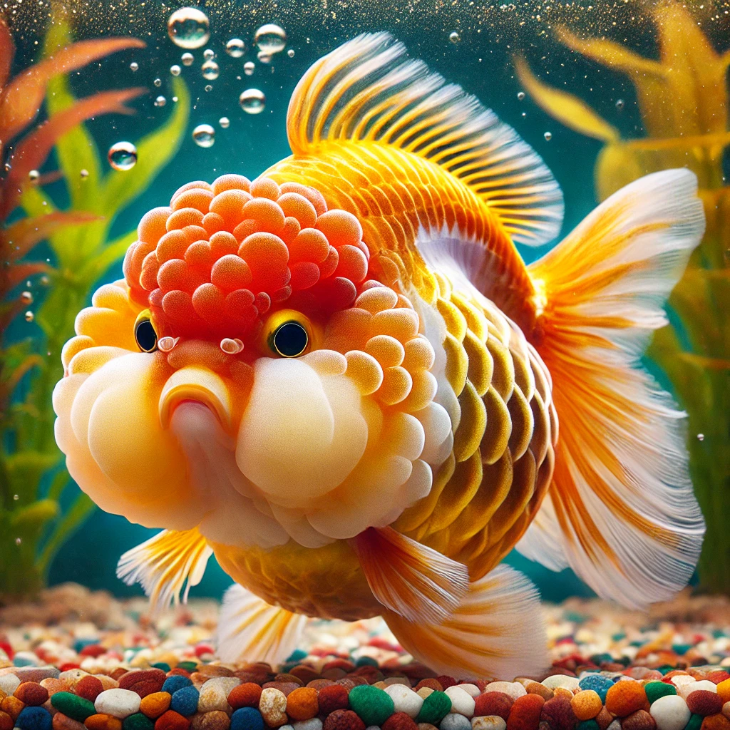 Carassius auratus lion Голова Лева