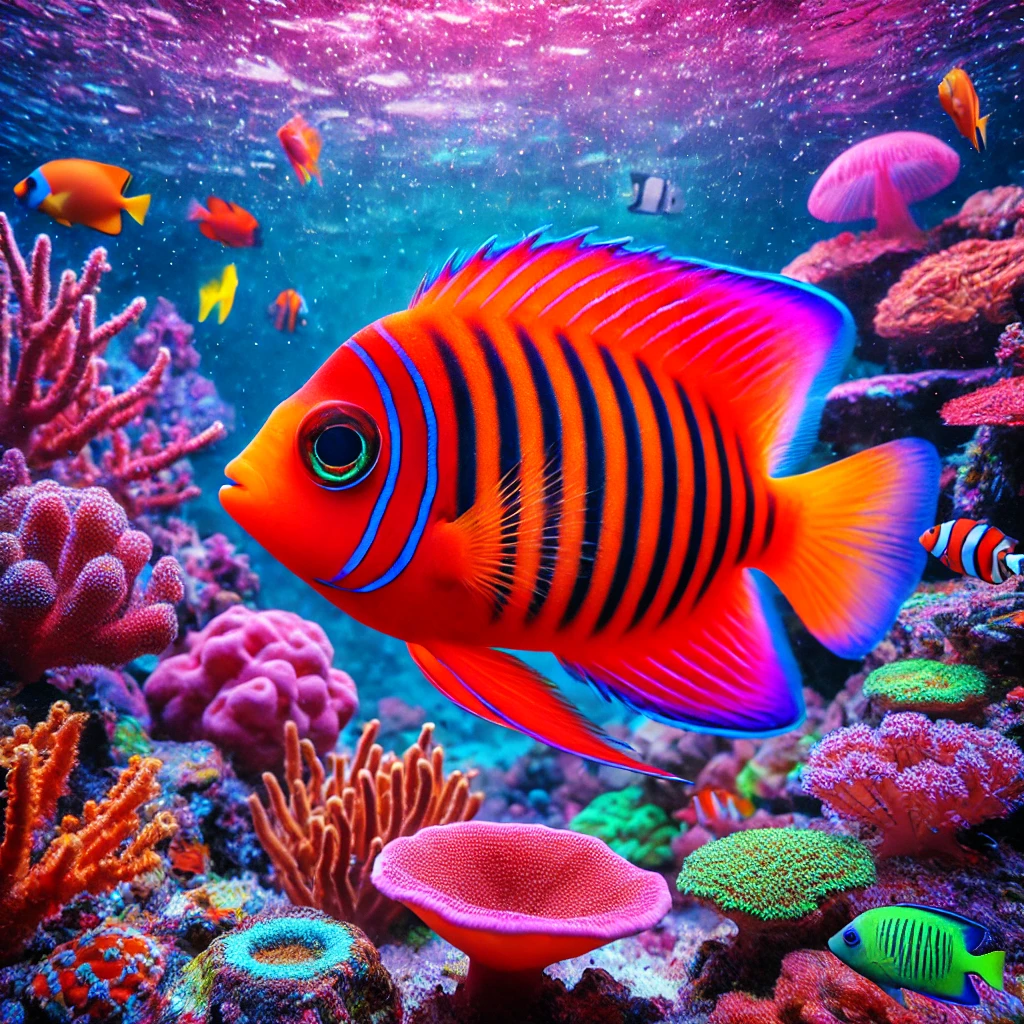 Centropyge loriculus Яскравий