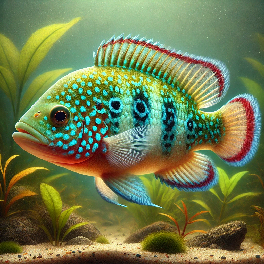 Herichthys cyanoguttatus... Cichlid з Техасу