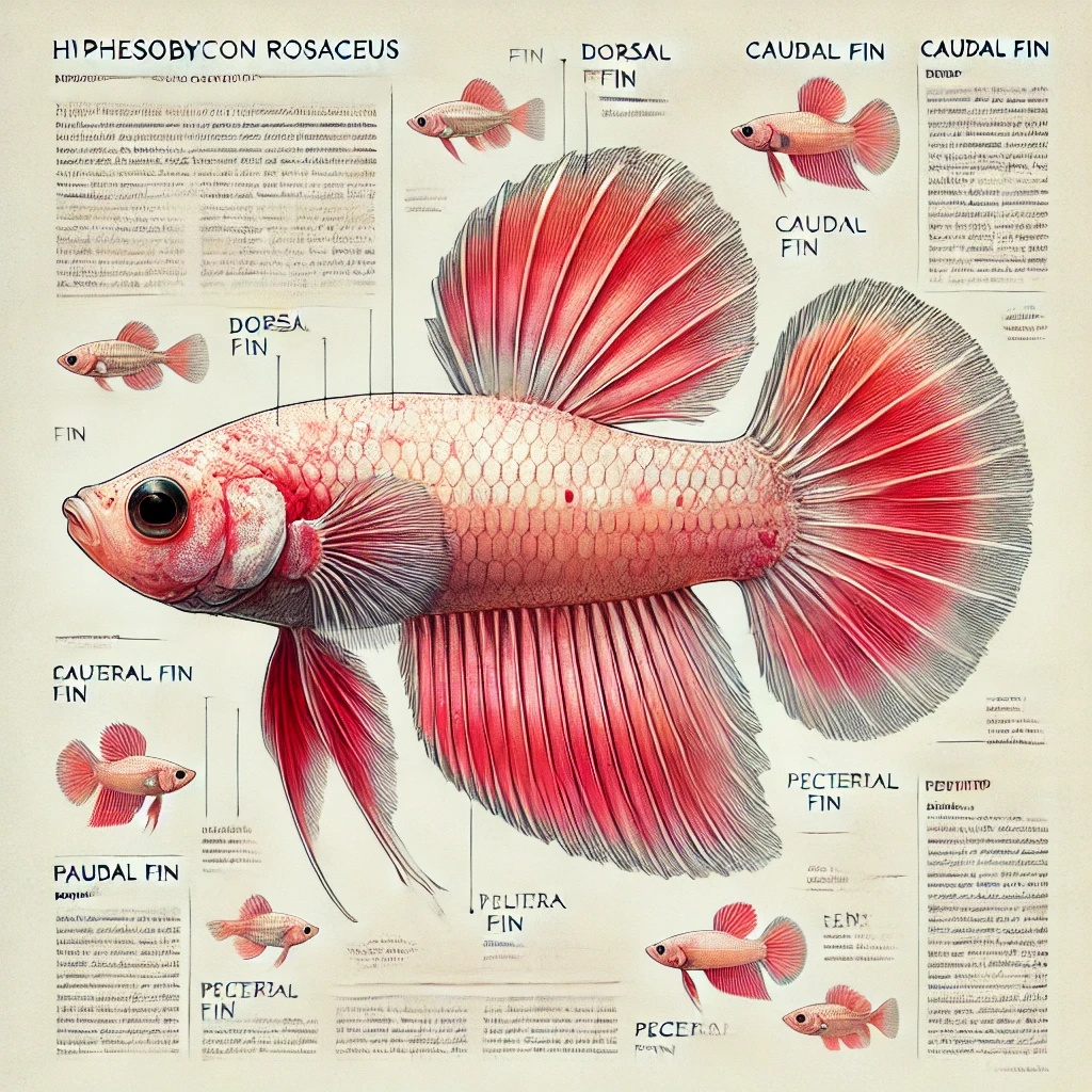 Hyphessobrycon rosaceus Рожева тетра