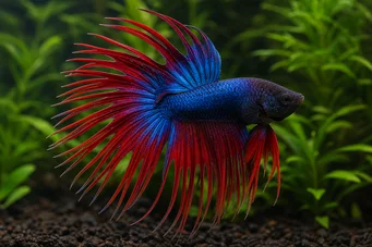 Betta splendens crowntail Винищувач корони