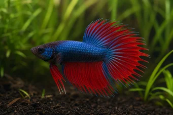 Betta splendens queue de peigne бій