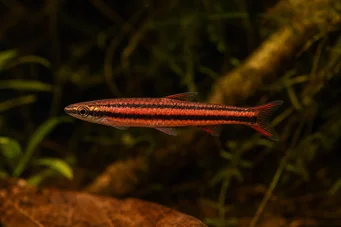 Nannostomus mortenthaleri (Кораловий червоний олівець)