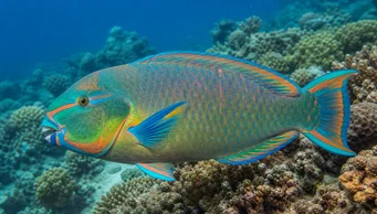 Scarus guacamaia (Веселка папуга)