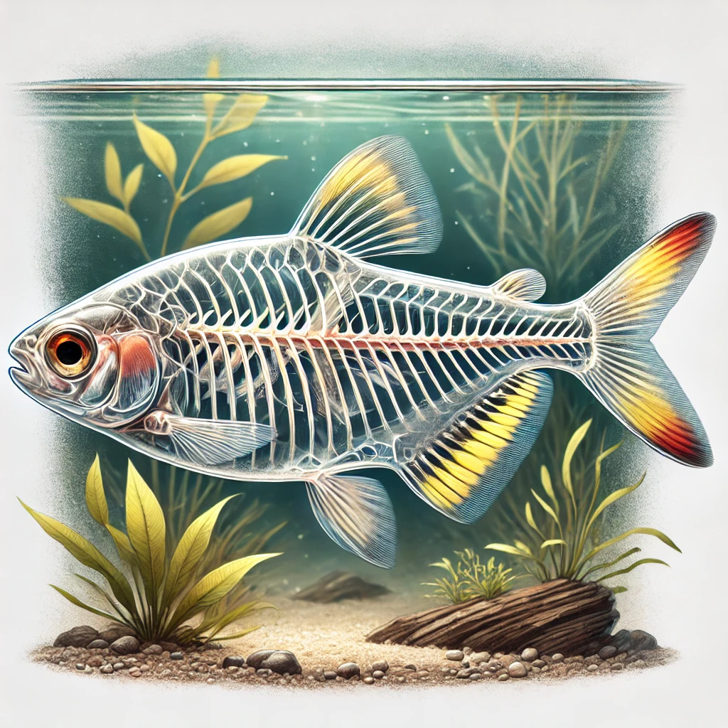 Pristella maxillaris Золотий